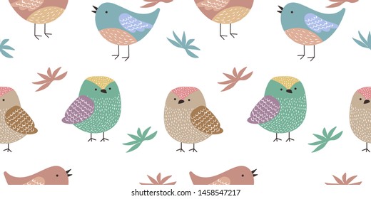 colorful bird illustration in seamless pattern for personal project, background, invitation, wallpaper and many more