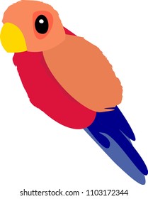 Colorful Bird Isolated Vector Illustration