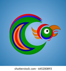 Colorful bird logo