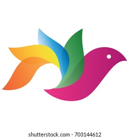 colorful bird logo