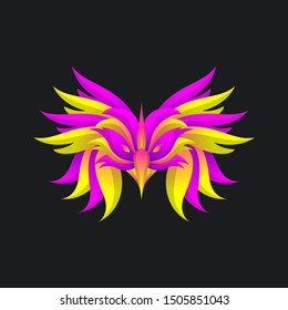 Colorful Bird Logo Concept Gradient style, elegant modern design, for company corporate vector template