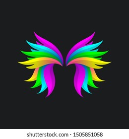 Colorful Bird Logo Concept Gradient style, elegant modern design, for company corporate vector template