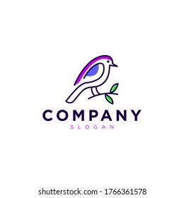 Colorful Bird Logo concept icon.