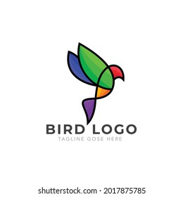 Colorful bird logo, creative design, Logo Illustration ideas