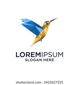 colorful bird logo design graphic template