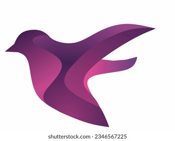 Colorful bird Logo design template
