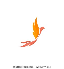 Colorful bird logo on white background