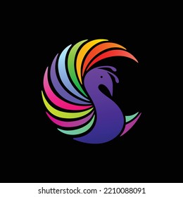 Colorful Bird Logo Vector Design.