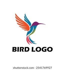 colorful bird logo vector design