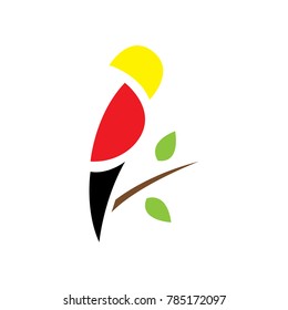 colorful bird logo vector icon design