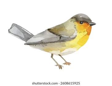 colorful bird on branch. background isolated vector illustration.Perfect for nature-themed designs, greeting cards, or home decor. Captures the detailed beauty and charm of this iconic bird.