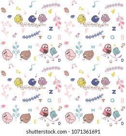 Colorful bird pattern