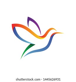 Colorful Bird Silhouette Logo Design