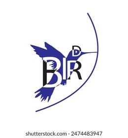 Pájaro colorido con el diseño del logotipo del texto 