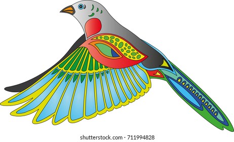 Colorful bird vector
