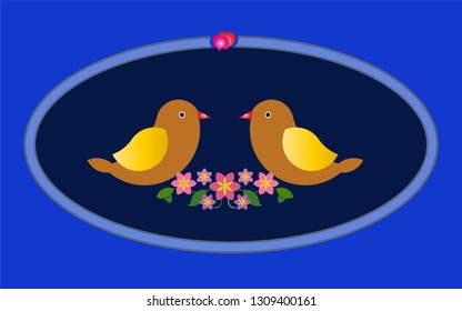 Colorful birds pattern.