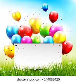 Colorful birthday background with place for text 
