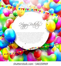 Colorful birthday background with place for text 