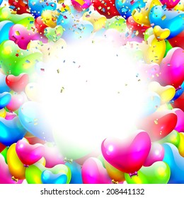 Colorful birthday background with place for text