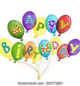 Colorful Birthday Background. Vector Illustration. Eps 10