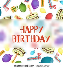 Colorful Birthday Background. Vector Illustration. Eps 10