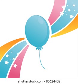 colorful birthday balloon background