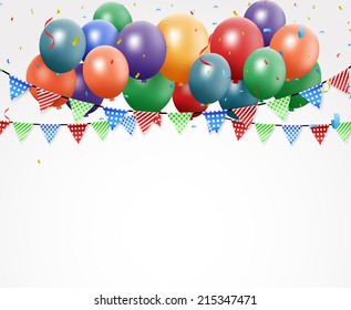 Colorful birthday balloons