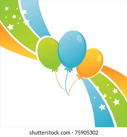 colorful birthday balloons background