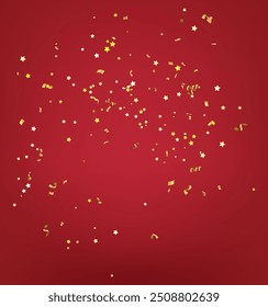 Colorful birthday balloons and confetti on sky background, illustration vector background with place for your text
