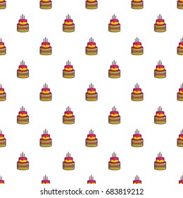 Colorful birthday cake pattern