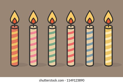 Colorful Birthday Candles