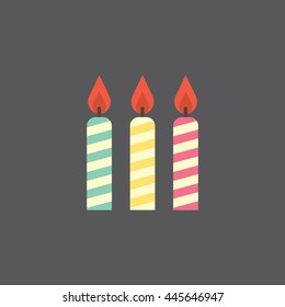 Colorful birthday candles