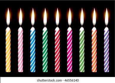 colorful birthday candles