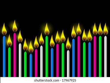 Colorful birthday candles Vector