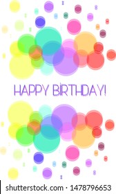 Colorful birthday card vector. Celebration Event. Inscription "Happy Birthday". Multicolored. Vector.