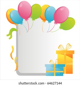 Colorful Birthday Frame Stock Vector (Royalty Free) 64627144 | Shutterstock