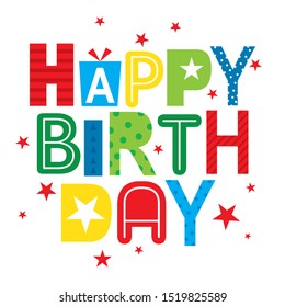 colorful birthday greeting card design