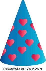 Colorful Birthday Hat Illustration in Cartoon Design Style. Birthday Hat Clipart For Happy Birthday Celebration. Isolated on White Background
