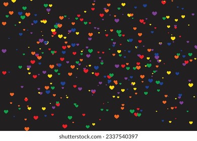 Colorful birthday party glitter scatter seamless pattern background
