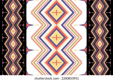 Farbige schwarze ethnische Muster. natives geometrisches Aztec-Patten. Mosaik auf der Kachel. afrikanisches marokkanisches Muster. Ethnischer Teppich. Majolika. Altes Interieur. asiatischer Teppich. Stammesvektorschmuck. Textilien. 