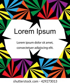 Colorful and Black Striped Template for Visiting Cards, Labels, Fliers, Banners, Badges, Posters, Stickers and Advertising Actions.Geometric Abstract Background. Vector Illustration