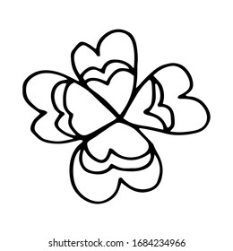Colorful black and white pattern for coloring. Daisy flower illustration. Coloring pages for children and adults. Vector image. wedding decoration. Circuit.