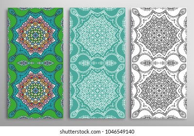 Colorful, black and white seamless patterns, floral geometric doodle texture for Wedding, Valentine's day, greeting card, Birthday Invitation. Decorative seamless ornamental backgrounds, lace border
