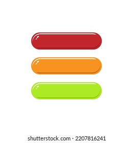 Colorful blank button square 3d push button