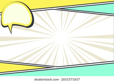 Colorido marco de cómic en blanco – Panel único divertido para carteles, materiales de aprendizaje o gráficos de redes sociales