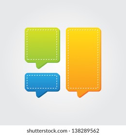 Colorful Blank Speech Boxes