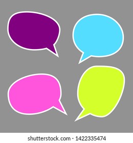 colorful blank speech bubbles vector