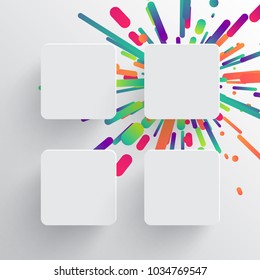 Colorful blank template for advertising, vector illustration