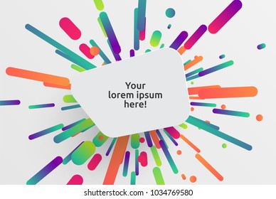 Colorful blank template for advertising, vector illustration