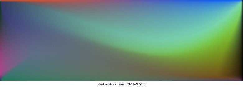 Colorful  Blank Trendy Background. Sea Dark Wavy Gradient Mesh. Rainbow Color Wavy Gradient Mesh. Ocean Natural Neon Blurred Texture Illustration. Vibrant Water Horizontal Lines Backdrop.